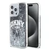 DKNY Liquid Glitter Arch Logo tok iPhone 13 Pro Max készülékhez fekete