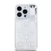 DKNY Liquid Glitter Checkered Pattern tok iPhone 15 Pro készülékhez átlátszó