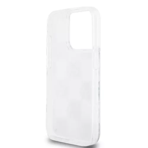 DKNY Liquid Glitter Checkered Pattern tok iPhone 15 Pro készülékhez átlátszó