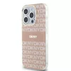 DKNY PC/TPU Repeat Pattern Tonal Stripe Magsafe tok iPhone 13 Pro készülékhez rózsaszín