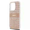 DKNY PC/TPU Repeat Pattern Tonal Stripe Magsafe tok iPhone 13 Pro készülékhez rózsaszín