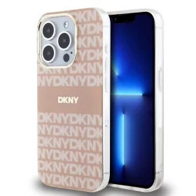   DKNY PC/TPU Repeat Pattern Tonal Stripe Magsafe tok iPhone 14 Pro készülékhez rózsaszín