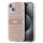 DKNY PC/TPU Repeat Pattern Tonal Stripe Magsafe tok iPhone 15 készülékhez rózsaszín