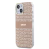 DKNY PC/TPU Repeat Pattern Tonal Stripe Magsafe tok iPhone 15 készülékhez rózsaszín