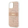 DKNY PC/TPU Repeat Pattern Tonal Stripe Magsafe tok iPhone 15 készülékhez rózsaszín