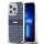 DKNY PC/TPU Repeat Pattern Tonal Stripe Magsafe tok iPhone 15 Pro Max készülékhez kék