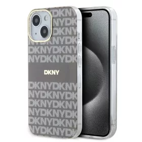   DKNY PC/TPU Repeat Pattern Tonal Stripe Magsafe tok iPhone 14 készülékhez bézs