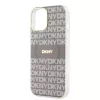 DKNY PC/TPU Repeat Pattern Tonal Stripe Magsafe tok iPhone 14 készülékhez bézs