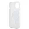 DKNY PC/TPU Repeat Pattern Tonal Stripe Magsafe tok iPhone 14 készülékhez bézs