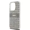 DKNY PC/TPU Repeat Pattern Tonal Stripe Magsafe tok iPhone 14 Pro készülékhez bézs