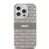 DKNY PC/TPU Repeat Pattern Tonal Stripe Magsafe tok iPhone 15 Pro készülékhez bézs
