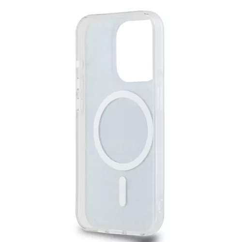 DKNY PC/TPU Repeat Pattern Tonal Stripe Magsafe tok iPhone 13 Pro Max készülékhez fekete