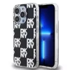 DKNY PC/TPU Checkered Pattern tok iPhone 15 Pro készülékhez fekete