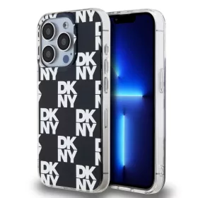   DKNY PC/TPU Checkered Pattern tok iPhone 15 Pro készülékhez fekete