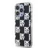 DKNY PC/TPU Checkered Pattern tok iPhone 15 Pro készülékhez fekete