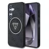 Guess IML 4G Glitter and Triangle Logo MagSafe tok Samsung Galaxy S25 készülékhez fekete