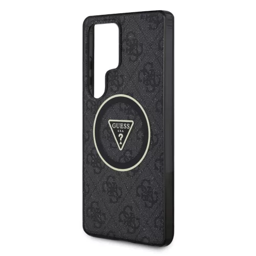 Guess IML 4G Glitter and Triangle Logo MagSafe tok a Samsung Galaxy S25 Ultra készülékhez fekete