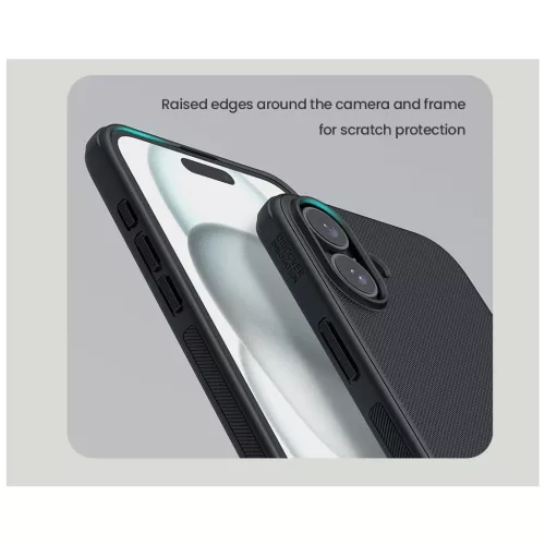 Nillkin Super Frosted PRO hátsó tok Apple iPhone 16 készülékhez fekete