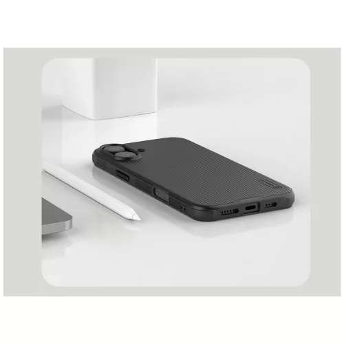 Nillkin Super Frosted PRO hátsó tok Apple iPhone 16 készülékhez fekete