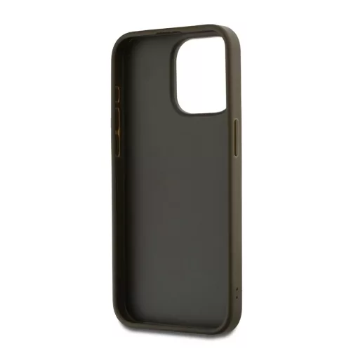 DKNY PU bőr Stack Logo csuklópántos tok iPhone 15 Pro Max készülékhez barna