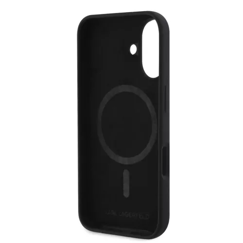 Karl Lagerfeld Liquid Silicone K&CH Heads MagSafe tok iPhone 16 készülékhez fekete