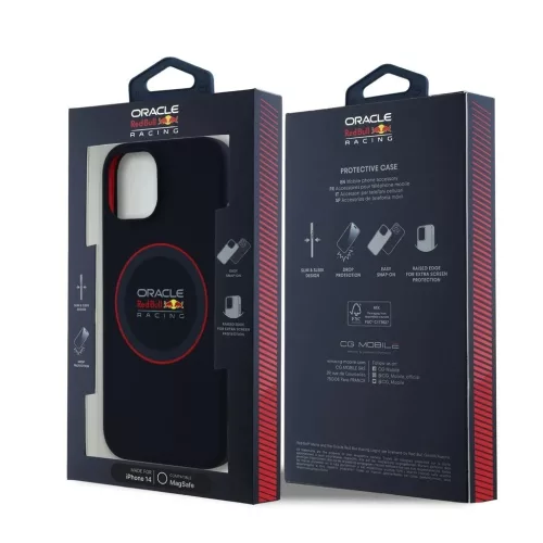 Red Bull Silicone Red Ring MagSafe tok iPhone 14 készülékhez tengerészkék
