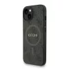Guess PU Leather 4G Colored Ring Strap MagSafe tok iPhone 14 készülékhez fekete