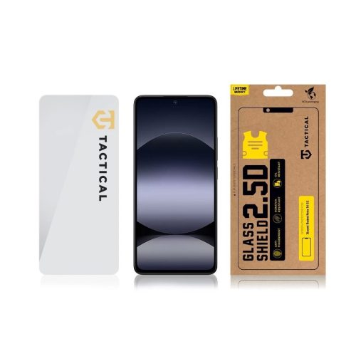Tactical Glass Shield 2.5D kijelzővédő, Xiaomi Redmi Note 14 4G/5G és Poco X7 Pro 5G készülékhez, átlátszó