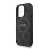 Guess PU Leather 4G Colored Ring Strap MagSafe tok iPhone 15 Pro készülékhez fekete