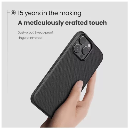 Nillkin Super Frosted PRO hátsó tok az Apple iPhone 16 Pro Max készülékhez sötét zöld