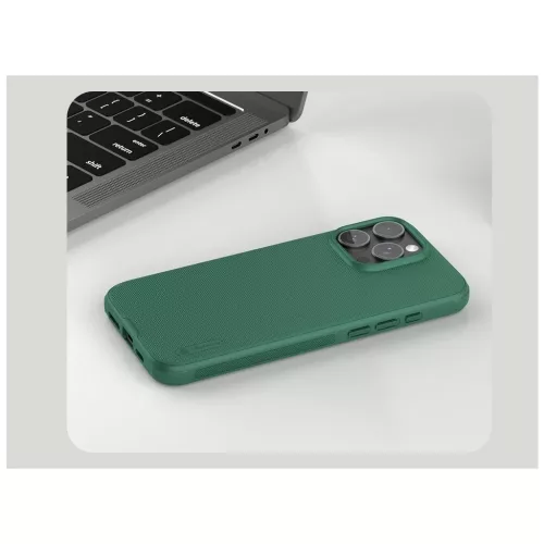 Nillkin Super Frosted PRO hátsó tok az Apple iPhone 16 Pro Max készülékhez sötét zöld