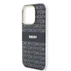 DKNY PC/TPU Repeat Pattern Tonal Stripe Magsafe Tok iPhone 16 Pro Max készülékhez fekete