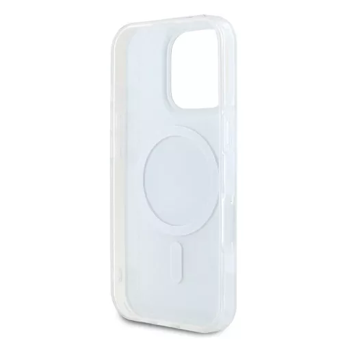 DKNY PC/TPU Repeat Pattern Tonal Stripe Magsafe Tok iPhone 16 Pro Max készülékhez fekete