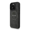 Guess PU Leather 4G Colored Ring Strap MagSafe tok iPhone 16 Pro készülékhez fekete