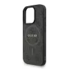 Guess PU Leather 4G Colored Ring Strap MagSafe tok iPhone 16 Pro készülékhez fekete