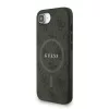 Guess PU Leather 4G Colored Ring Strap MagSafe tok iPhone 16e/17e készülékhez fekete