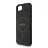 Guess PU Leather 4G Colored Ring Strap MagSafe tok iPhone 16e/17e készülékhez fekete