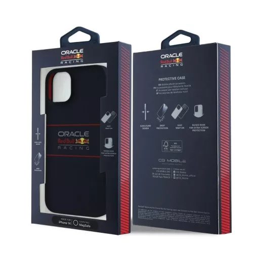 Red Bull Silicone Horizontal Logo MagSafe tok iPhone 14 készülékhez tengerészkék