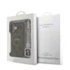 Guess PU bőr 4G színes gyűrűpánt MagSafe tok az iPhone 16 készülékhez, barna