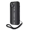 Karl Lagerfeld PU Saffiano Athleisure Stripe and Strap tok iPhone 15 készülékhez rózsaszín