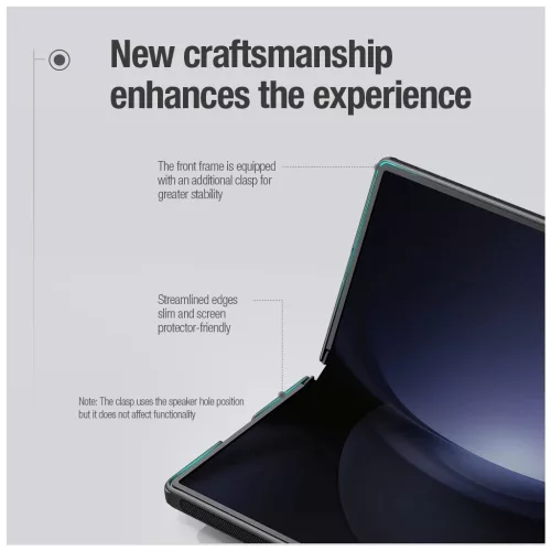 Nillkin Super Frosted FOLD mágneses hátsó tok Samsung Galaxy Z Fold 6 készülékhez fekete