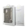 Guess PU bőr 4G színes gyűrűs pántos MagSafe tok iPhone 16 Pro készülékhez barna