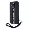 Karl Lagerfeld PU Saffiano Athleisure Stripe and Strap tok iPhone 15 Pro készülékhez rózsaszín