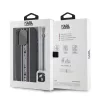 Karl Lagerfeld PU Saffiano Athleisure Stripe and Strap tok iPhone 15 Pro készülékhez rózsaszín