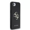 Guess PU Grained 4G Metal Logo tok iPhone 16e készülékhez fekete