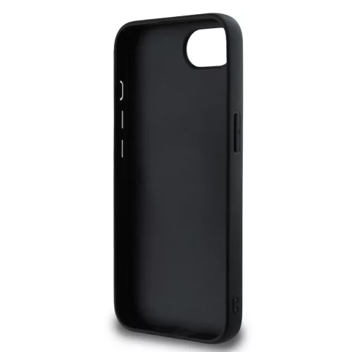 Guess PU Grained 4G Metal Logo tok iPhone 16e készülékhez fekete