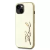 Karl Lagerfeld Wrinkled PU Signature Logo tok iPhone 15 készülékhez arany