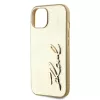 Karl Lagerfeld Wrinkled PU Signature Logo tok iPhone 15 készülékhez arany