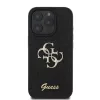 Guess PU Fixed Glitter 4G Metal Logo tok iPhone 16 Pro készülékhez fekete