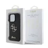 Guess PU Fixed Glitter 4G Metal Logo tok iPhone 16 Pro készülékhez fekete